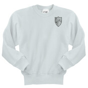YOUTH, Crew Neck Pullover Sweatshirt, Crest2/Black