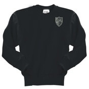 YOUTH, Crew Neck Pullover Sweatshirt, Crest2/White 